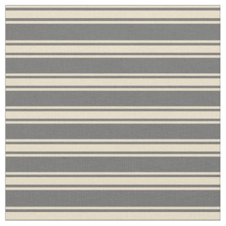 Dim Gray and Tan Colored Lined/Striping Pattern Stoff
