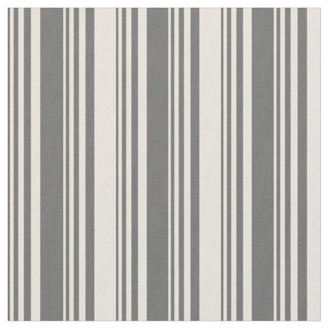 Dim Gray & Beige Streifen Muster Stoff (Nahaufnahme)