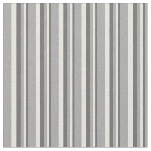 Dim Gray, Beige und Dunkelgrau Streifen Muster Stoff