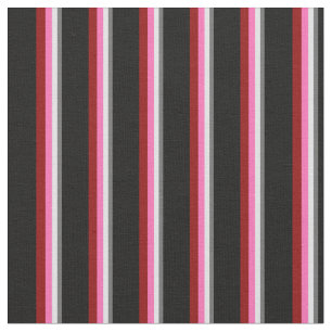 Dim Gray, Lavendel, Hot Pink, Dunkelrot und Schwar Stoff