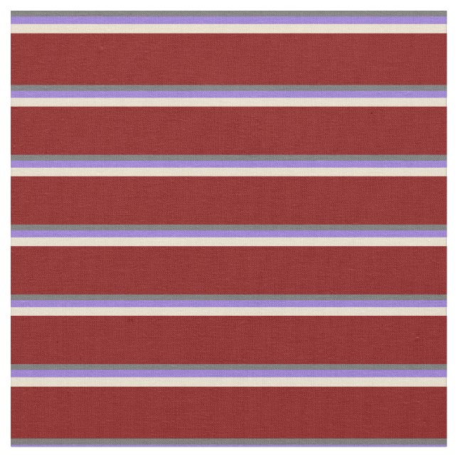 Dim Gray, Lila, Beige & Maroon Muster Stoff (Nahaufnahme)