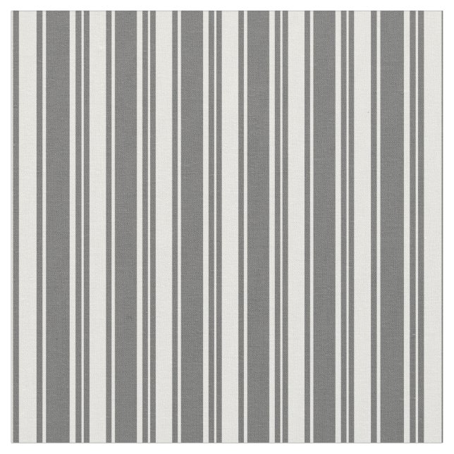 Dim Gray & Mint Creme Farbige Streifen Stoff (Nahaufnahme)