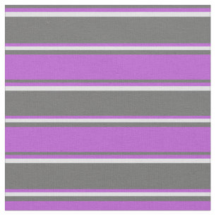 Dim Gray, Orchid & Lavender Colored Stripes Stoff