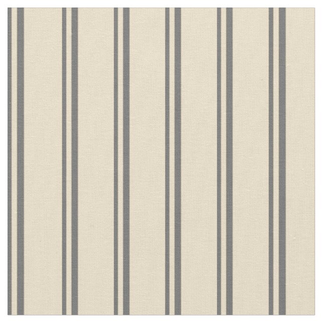 Dim Gray & Tan Farblinke/Streifenmuster Stoff (Nahaufnahme)