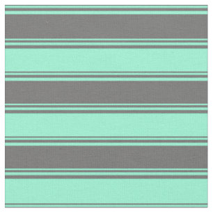 Dim Gray und Aquamarine Farbige Streifen Stoff