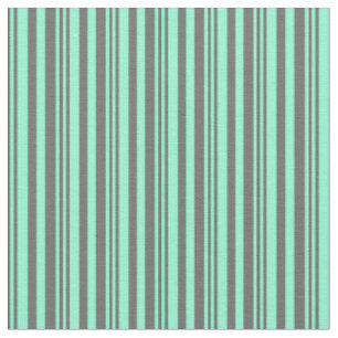 Dim Gray und Aquamarine Streifen/Linke Muster Stoff