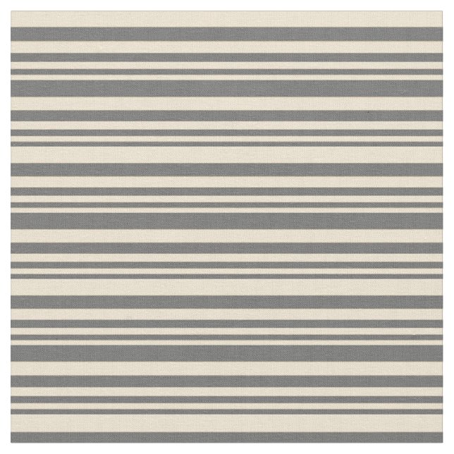 Dim Gray und Beige Streifen Muster Stoff (Nahaufnahme)