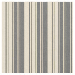 Dim Gray und Beige Streifen Stoff