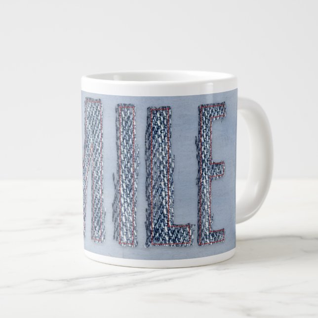 Dim-Lächeln Jumbo-Tasse (Vorderseite Rechts)
