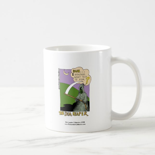 Dim Sensenmann Halloween Funny Cartoon Tasse (Rechts)