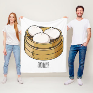 Dim sum Cartoon Illustration Fleecedecke