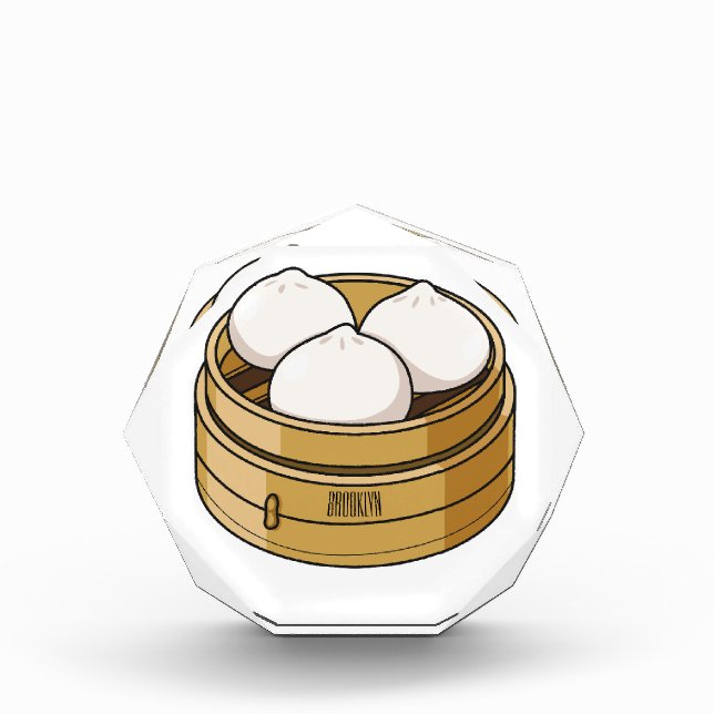 Dim sum Cartoon Illustration Fotoblock (Vorderseite)