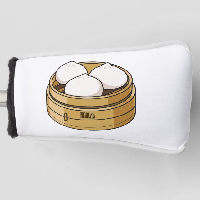 Dim sum Cartoon Illustration Golf Headcover (Vorderseite)