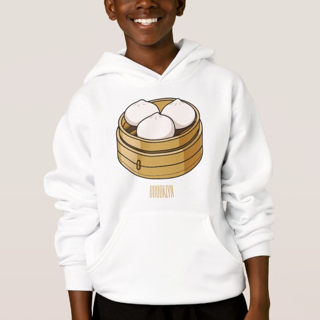 Dim sum Cartoon Illustration Hoodie (Vorderseite)
