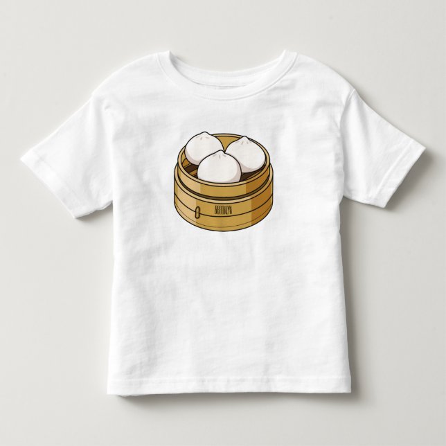 Dim sum Cartoon Illustration Kleinkind T-shirt (Vorderseite)