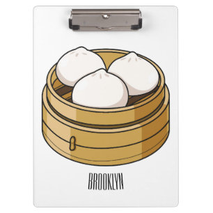 Dim sum Cartoon Illustration Klemmbrett