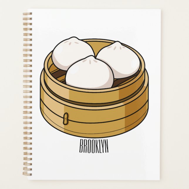 Dim sum Cartoon Illustration Planer (Vorderseite)