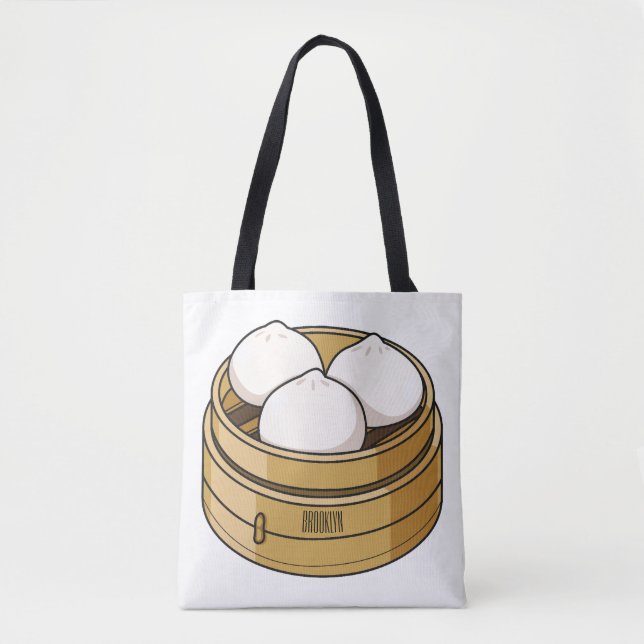 Dim sum Cartoon Illustration Tasche (Vorderseite)
