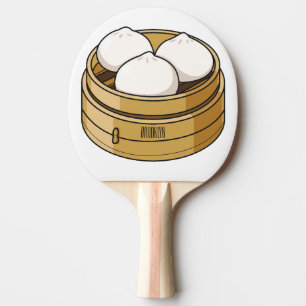 Dim sum Cartoon Illustration Tischtennis Schläger