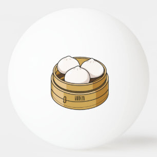 Dim sum Cartoon Illustration Tischtennisball