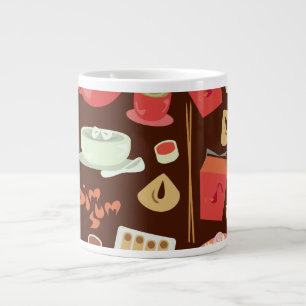 Dim Sum Deluxe Fun Food Pattern Time Jumbo-Tasse