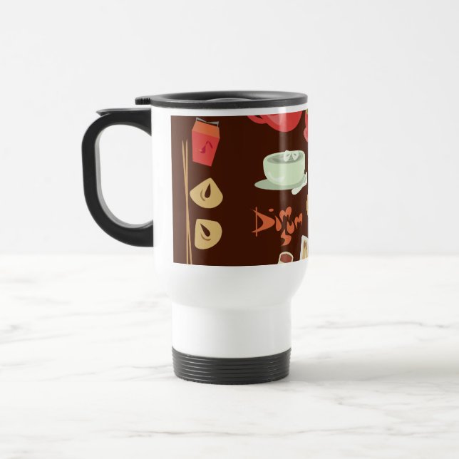 Dim Sum Deluxe Niedlich Kawaii chinesischer Lebens Reisebecher (Links)