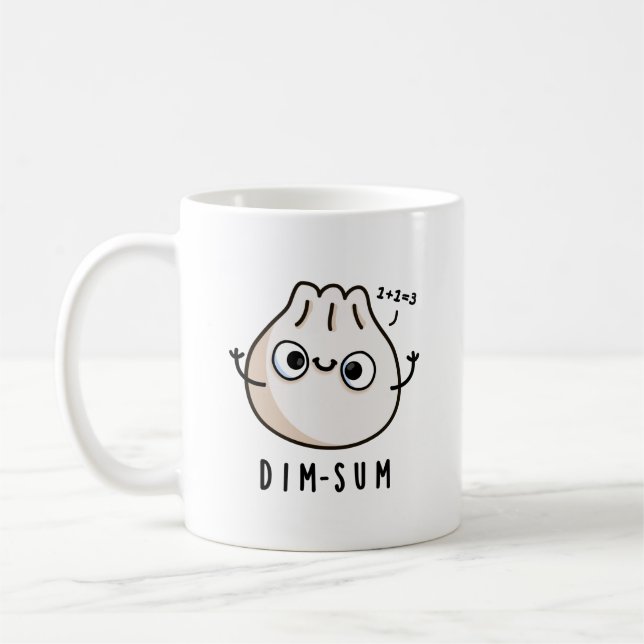 Dim-sum Funny Dimsum Math Pun Kaffeetasse (Links)