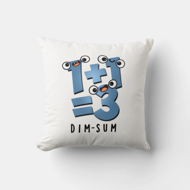 Dim Sum Funny Mathematics Food Pun Kissen (Vorderseite)