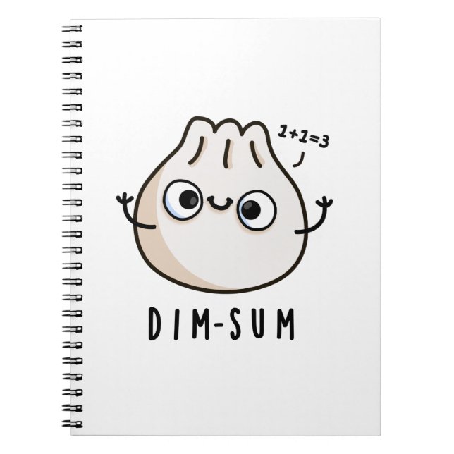 Dim-sum Lustiger Dimsum-Mathe-Wortwitz  Notizblock (Vorderseite)