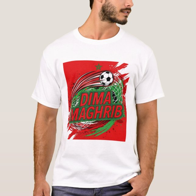 Dima Maghrib – Moroccan Flag Pride & National ... T-Shirt (Vorderseite)