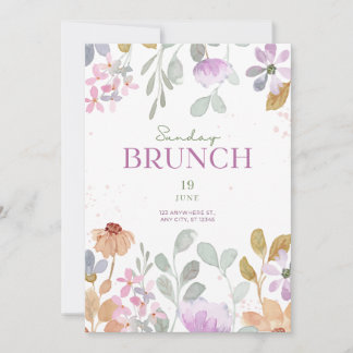 Dimanche Fête Brunch Invitation - Elégant & Person