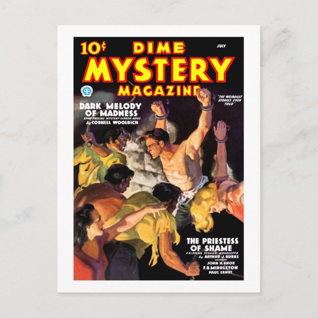 Dime Mystery Magazine (Juli 1935) Postkarte (Vorderseite)
