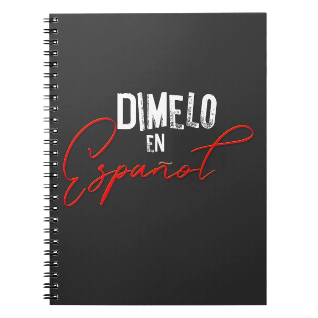 Dimelo Espanol Spanischer zweisprachiger Lehrer un Notizblock (Vorderseite)