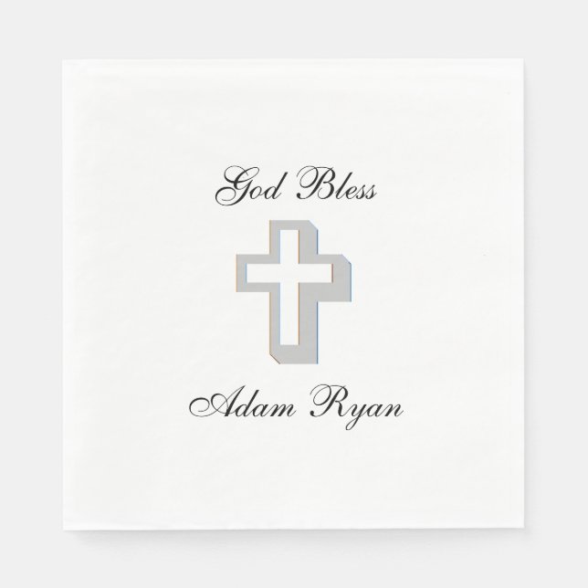 "Dimensional Cross" Papier Napkins Serviette (Vorderseite)