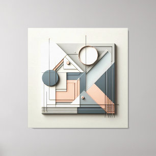 Dimensional Geometric Balance Leinwanddruck