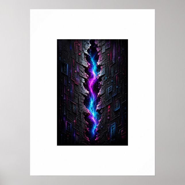 Dimensionaler Riss 3D Poster (Vorne)