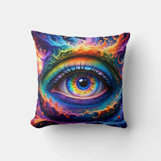 Dimensionen Auge - ein Ausbruch von Farben und Sur Kissen