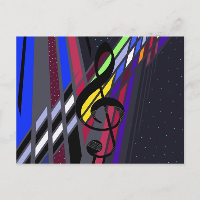 Dimensionen der Musik Postkarte (Vorderseite)