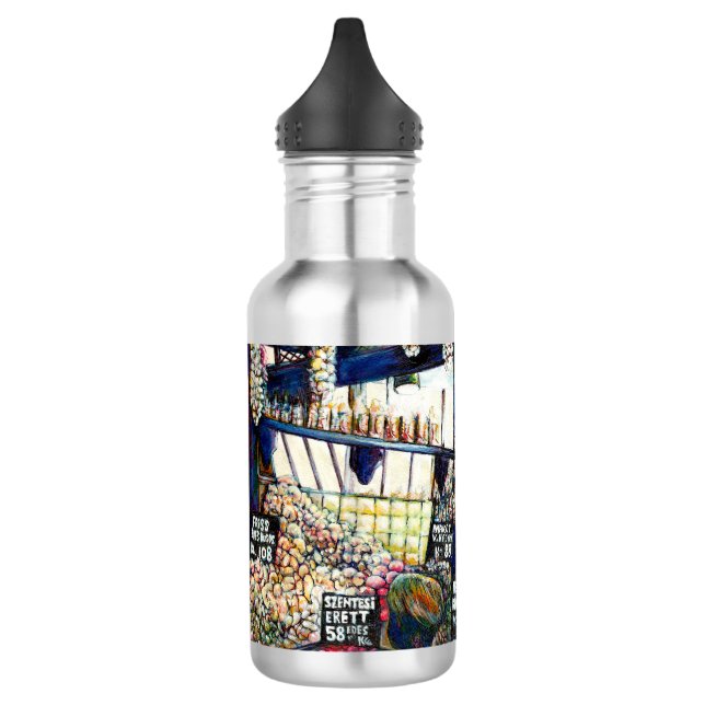 Dimensionen der Neugier Edelstahlflasche (Links)