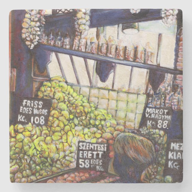 Dimensionen der Neugier Steinuntersetzer (Vorderseite)