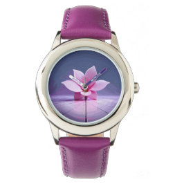 Dimensionen Gladioli: Rosa und Lila Meisterwerk Armbanduhr