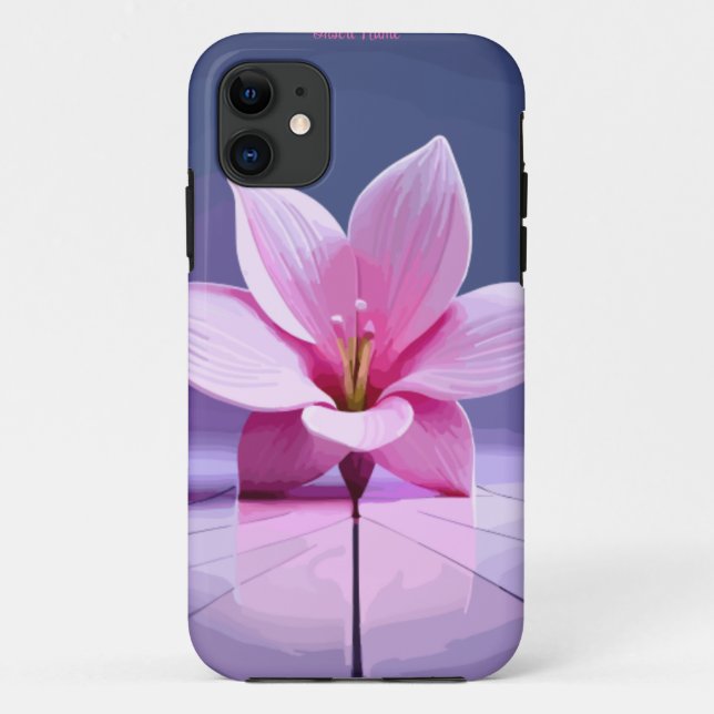Dimensionen Gladioli: Rosa und Lila Meisterwerk Case-Mate iPhone Hülle (Rückseite)