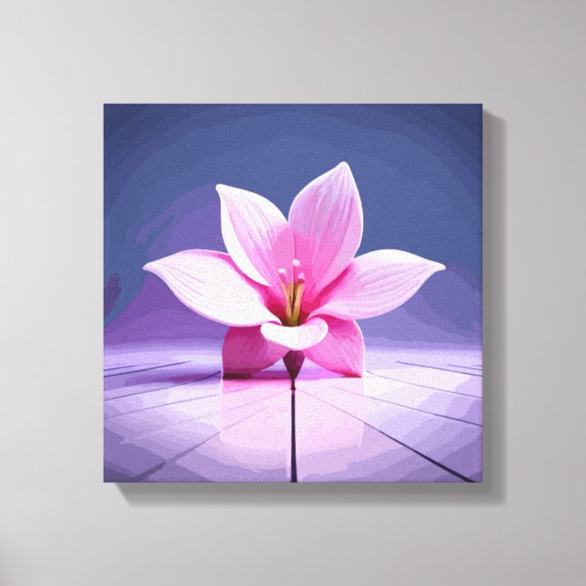 Dimensionen Gladioli: Rosa und Lila Meisterwerk Leinwanddruck (Vorderseite)