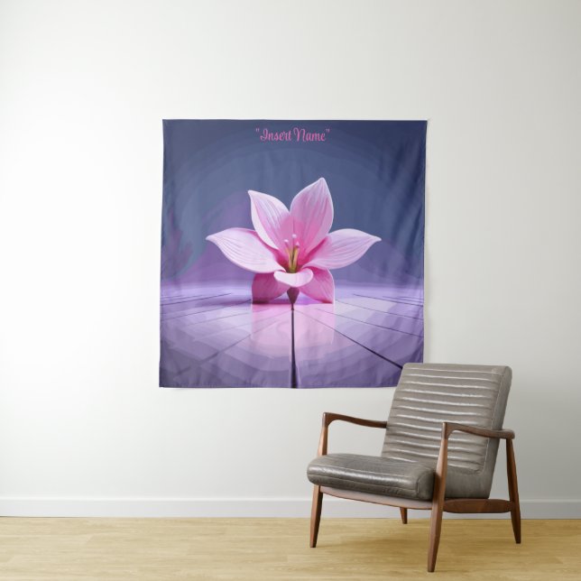 Dimensionen Gladioli: Rosa und Lila Meisterwerk Wandteppich (Beispiel)