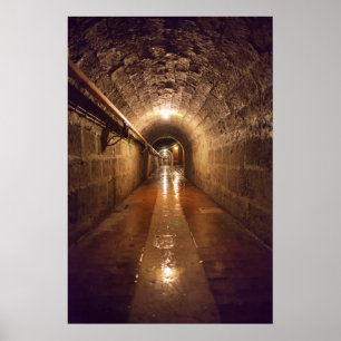 Dimly Lit Salzbergtunnel Poster
