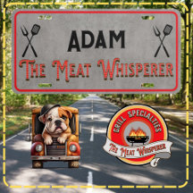 Plaque de licence Whisperer de viande pour personn