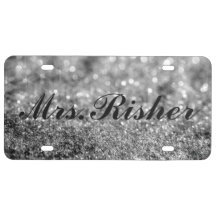 Plaque minéralogique - Mme Glitter