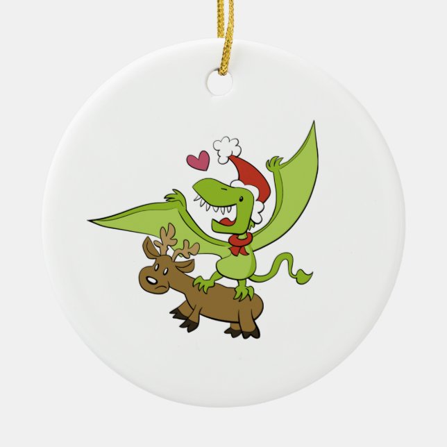 Dimorphodon Weihnachtsverzierung Keramikornament (Vorne)