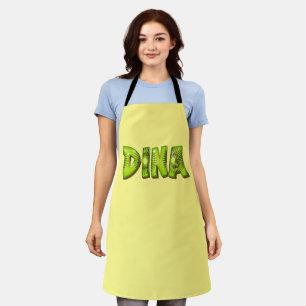 Dina Name Kiwi Design Küchenschürze Schürze