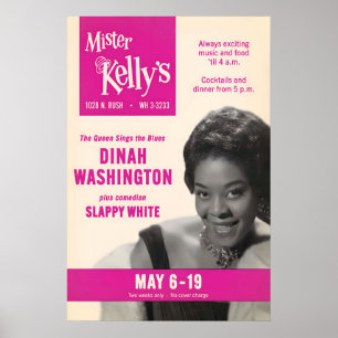 Dinah Washington Jazzplakat - Mister Kelly's Poster